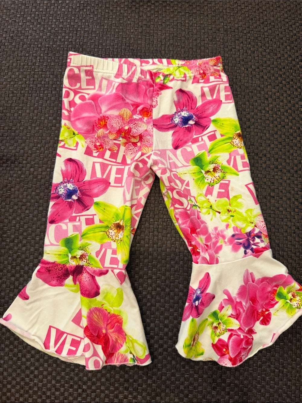Versace Pink & Lime Tie-Dye Floral Top